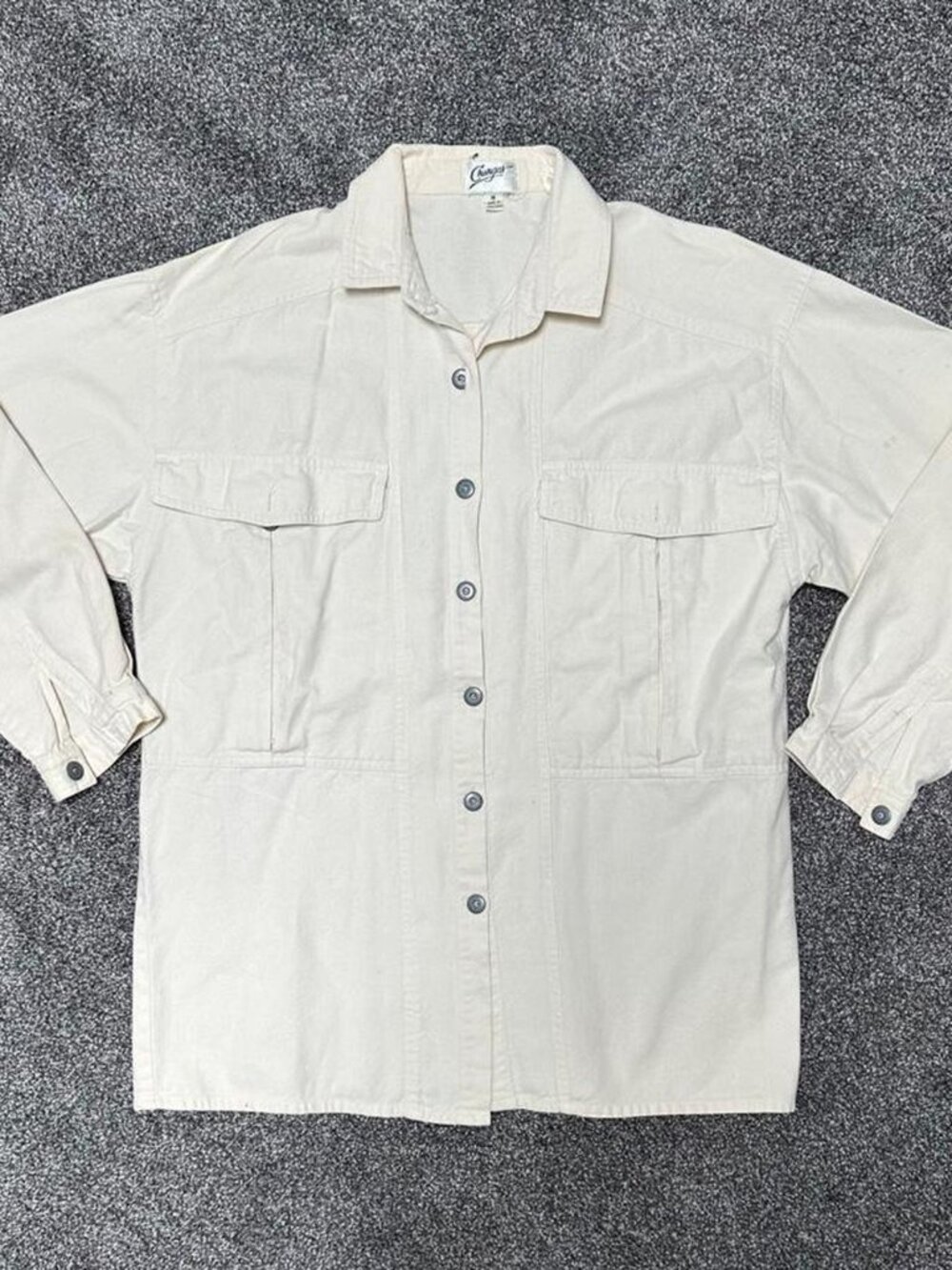 Vintage 90s Changes 100% Cotton Large Pocket Button Down Shirt